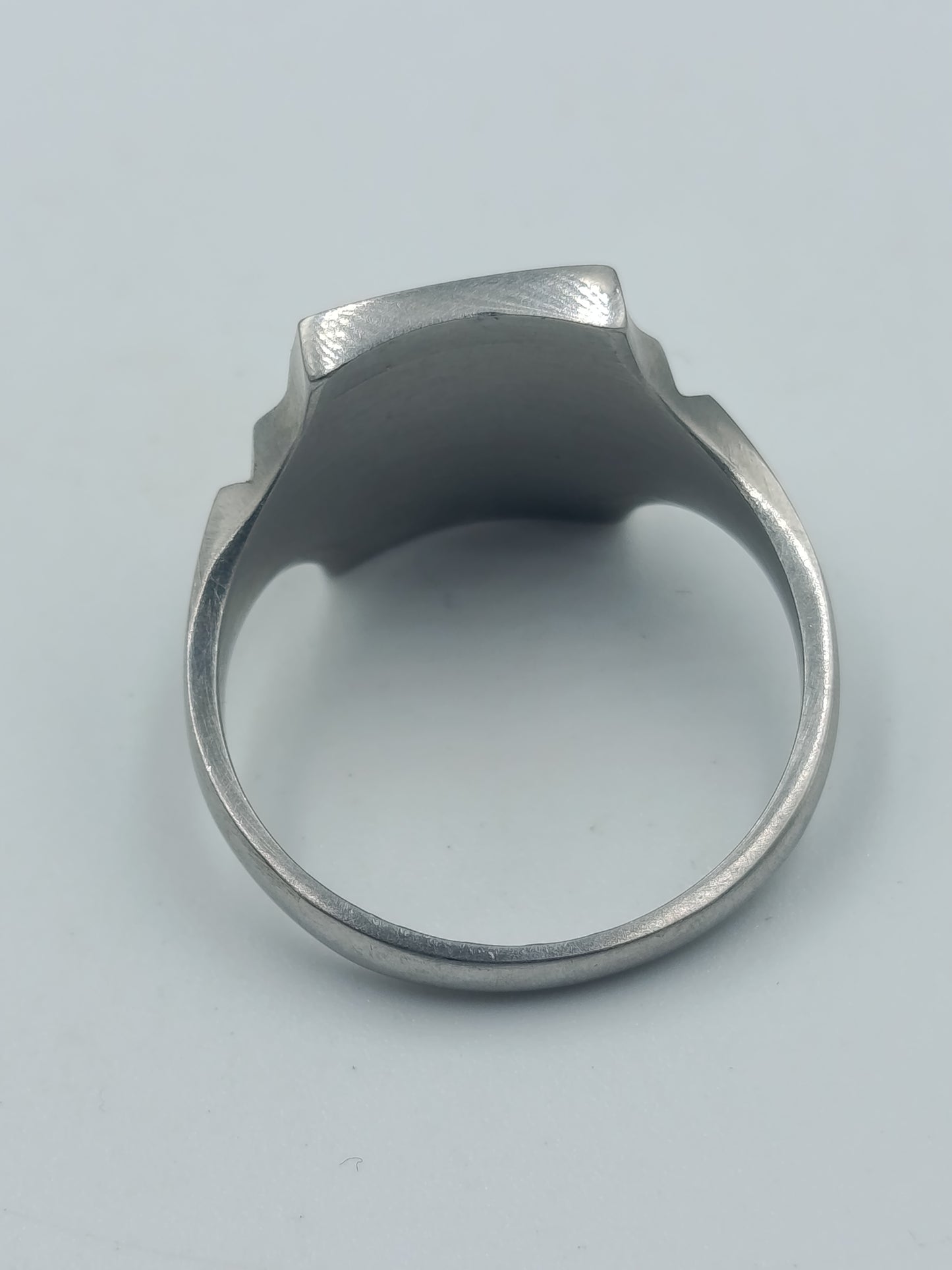 Siegelring in Silberoptik mit graviertem Monogramm Größe 58