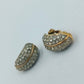 Vintage Ohrclips in Goldoptik mit funkelnden Strasssteinen Swarovski