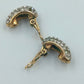 Vintage Ohrclips in Goldoptik mit funkelnden Strasssteinen Swarovski