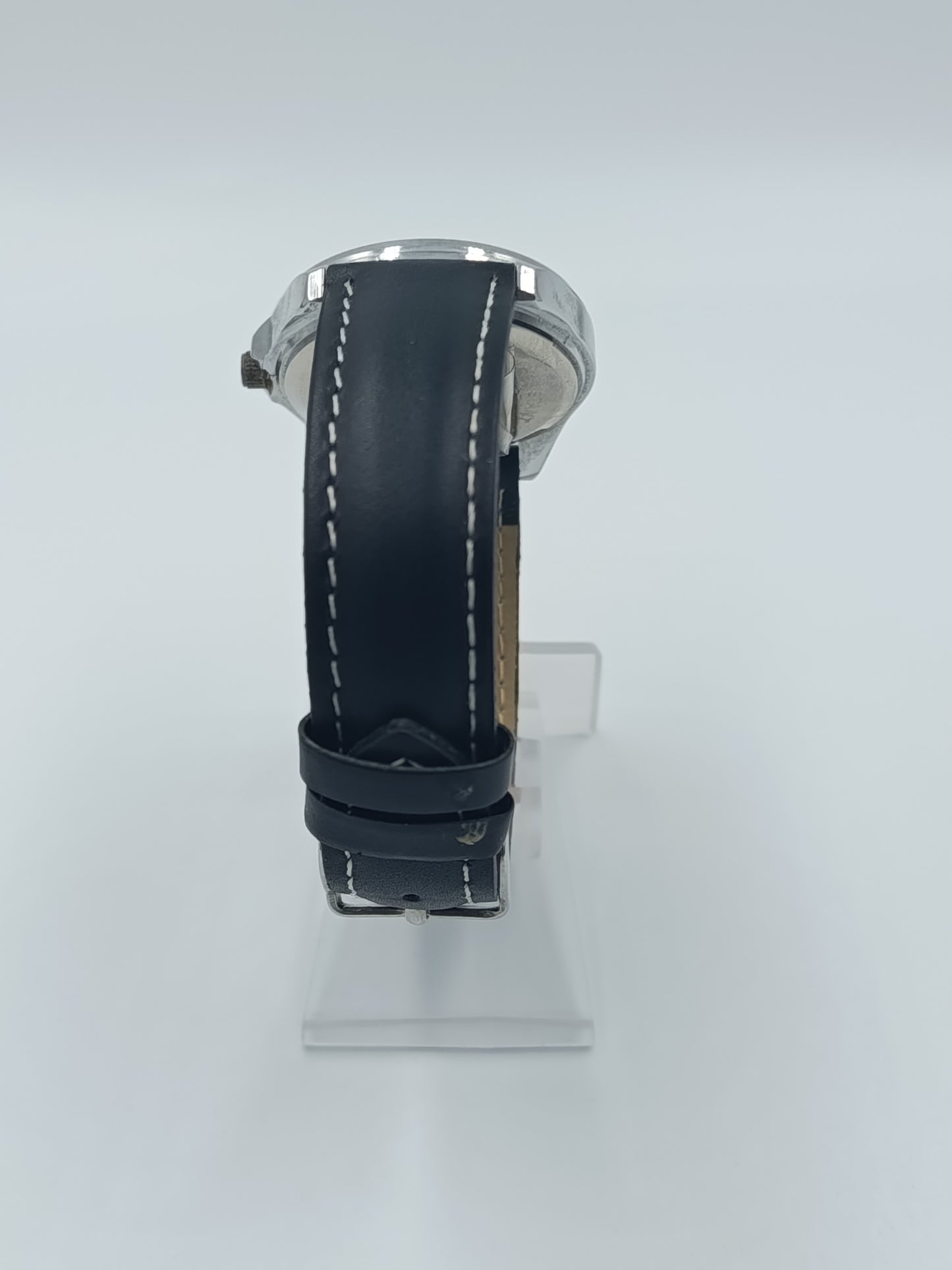 Klassische Herrenarmbanduhr Pritsch Präzision mit Datumsanzeige und Lederarmband