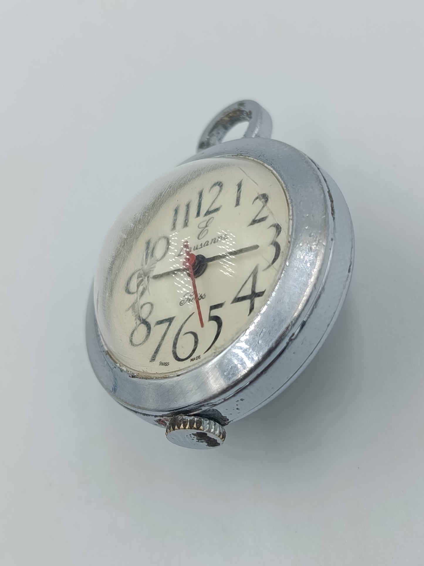 Vintage Anhängeruhr Lausannes Swiss mechanische Taschenuhr klein