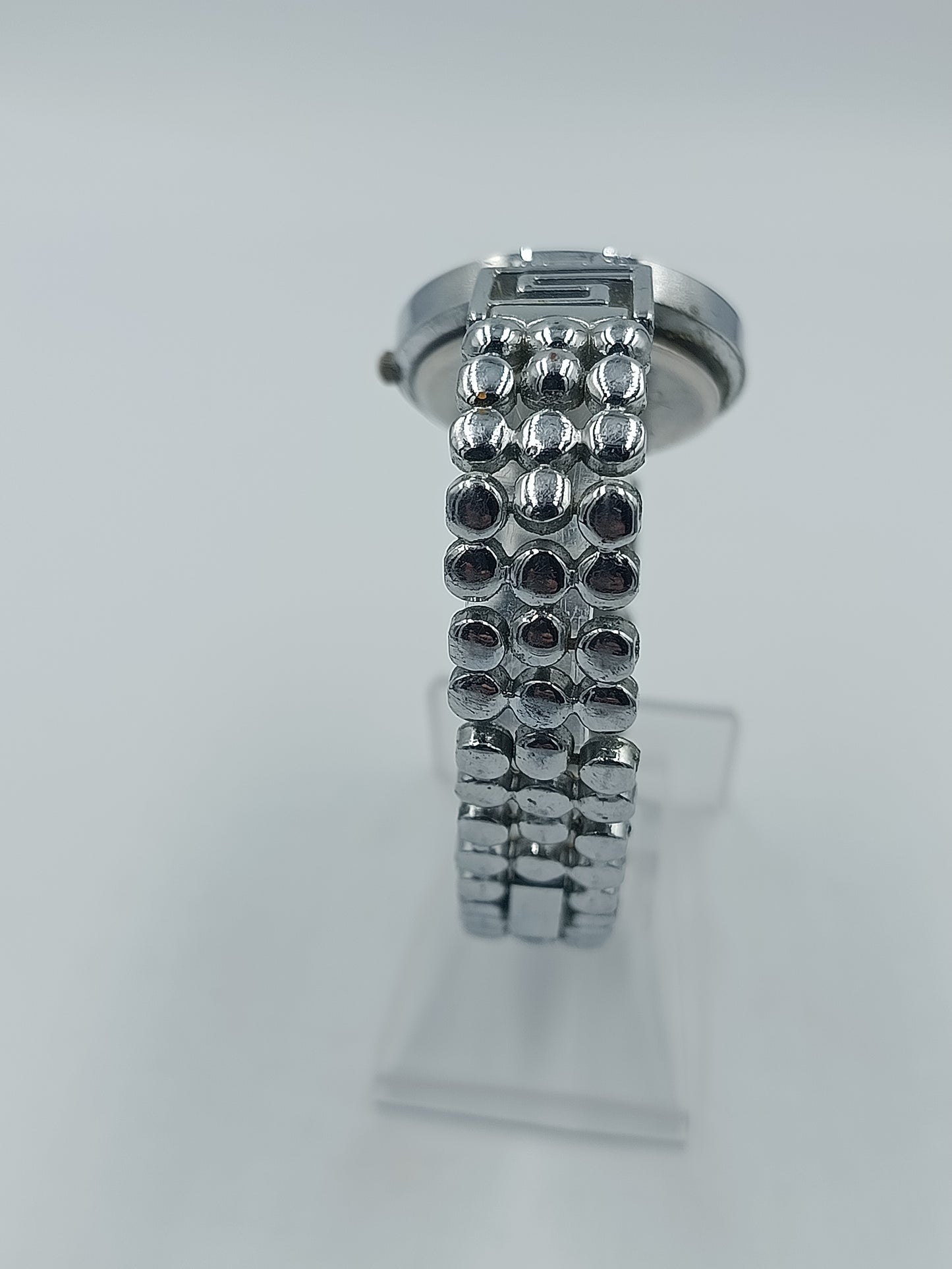 Vintage Damenarmbanduhr Realy Quartz mit silberfarbenem Gliederarmband