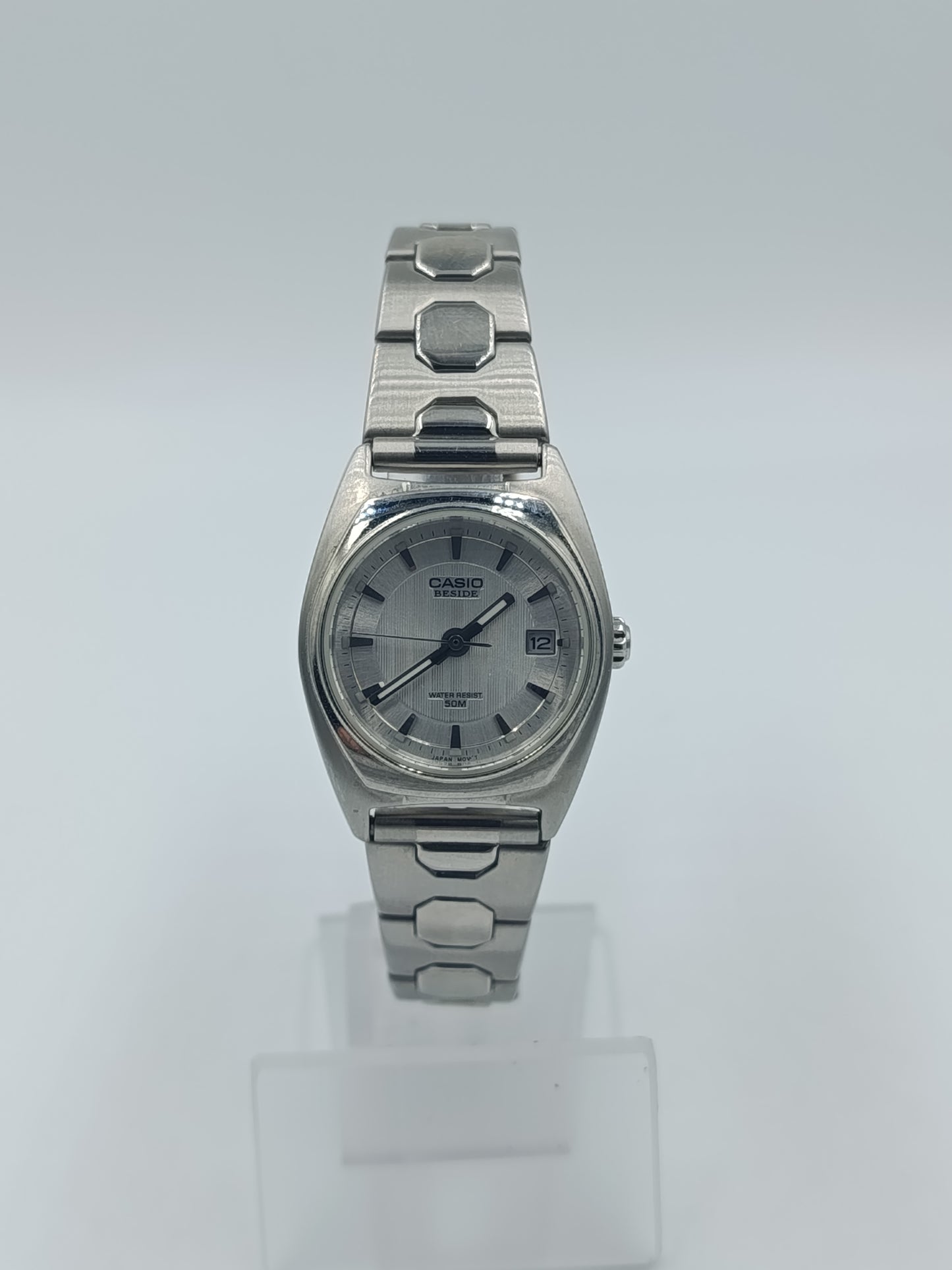 Casio Beside Damenarmbanduhr Quartz Water Resist 50M Edelstahl Silber