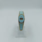 Vintage Lady Quartz Damen Armreif Uhr Blau Goldfarben Digital Design