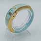 Vintage Lady Quartz Damen Armreif Uhr Blau Goldfarben Digital Design