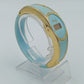 Vintage Lady Quartz Damen Armreif Uhr Blau Goldfarben Digital Design