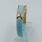 Vintage Lady Quartz Damen Armreif Uhr Blau Goldfarben Digital Design