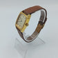 Elegante  Klassische Vintage Armbanduhr Saphira mit braunem Lederband