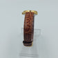 Elegante Tissot Damenarmbanduhr Goldfarben mit Datumsanzeige Lederband