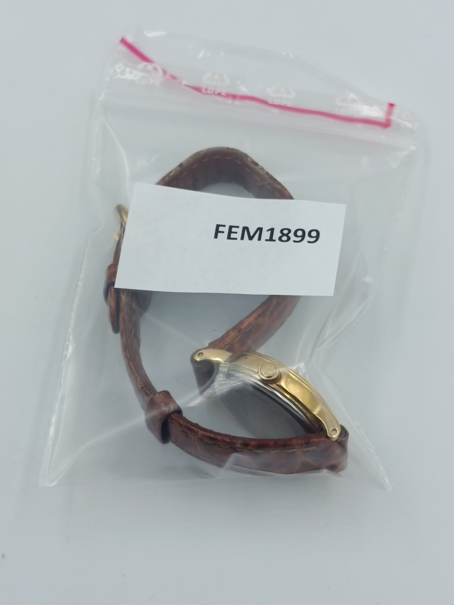 Elegante Tissot Damenarmbanduhr Goldfarben mit Datumsanzeige Lederband