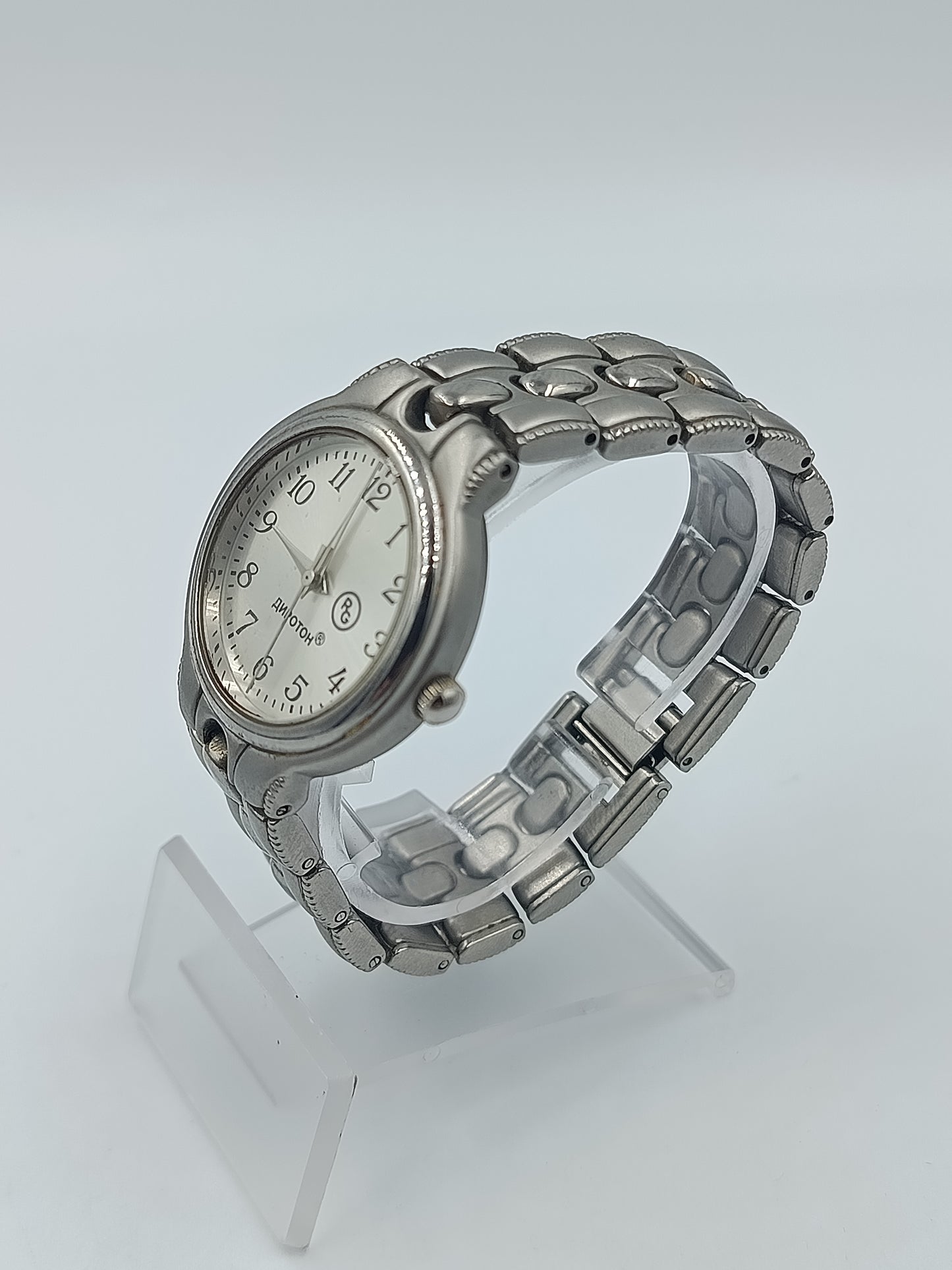Vintage Poljot 100 Jubiläum Damenarmbanduhr CCCP Sowjetunion Edelstahl