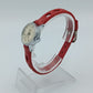 Timex Vintage Damenarmbanduhr Handaufzug mit rotem Lederband