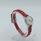 Timex Vintage Damenarmbanduhr Handaufzug mit rotem Lederband