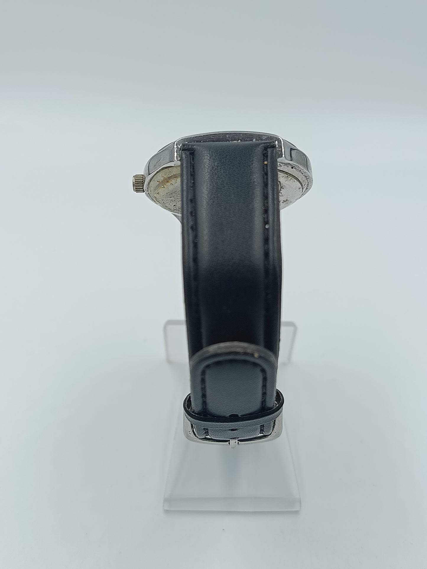 Mitron Quarz Armbanduhr mit schwarzem Lederband Water Resist 3 ATM