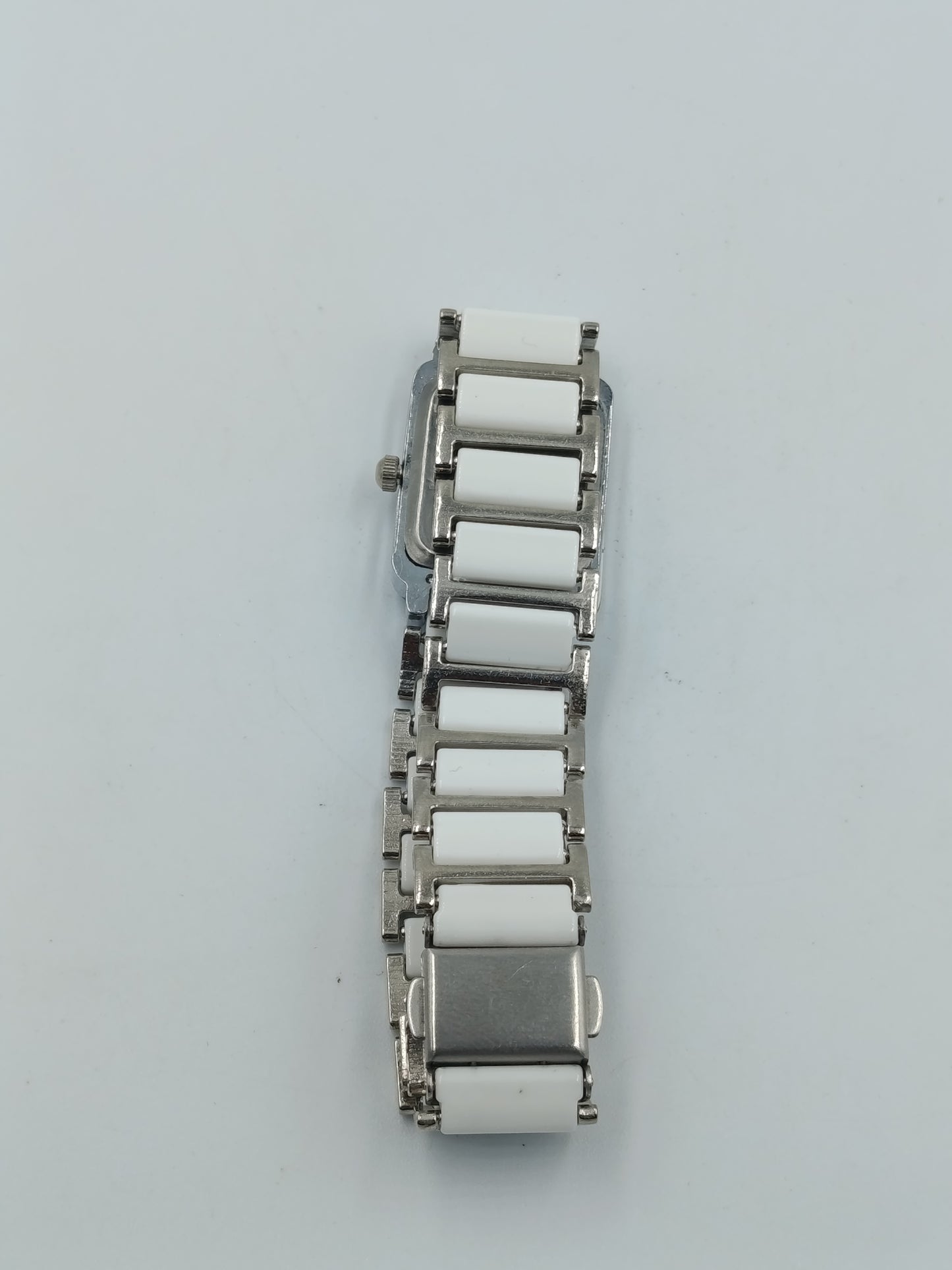 RSDO Damen Armbanduhr Weiß Silberfarben Quarz rechteckig