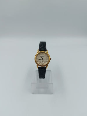Tissot Damen Armbanduhr Swiss Made Goldfarben Lederarmband Kleine Sekunde