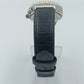 DMQ Damen Armbanduhr mit Strasslünette Multifunktionsoptik Lederarmband