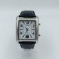 Auriol Funk Damen Armbanduhr Radio Controlled eckig Edelstahl Lederarmband