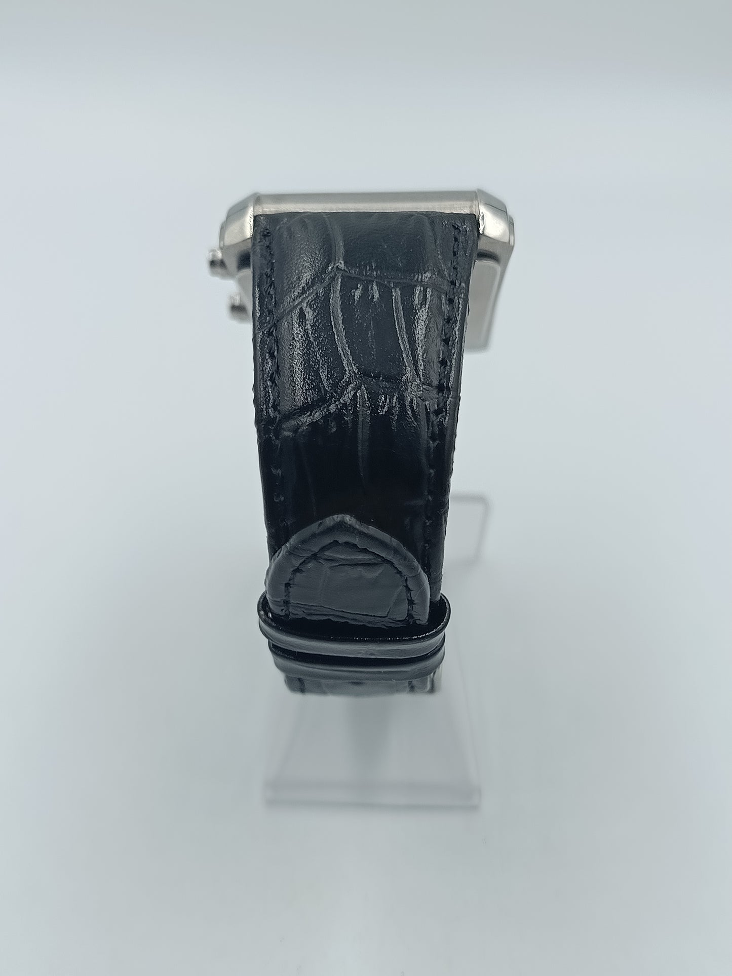 Auriol Funk Damen Armbanduhr Radio Controlled eckig Edelstahl Lederarmband