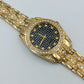 Black Pearl Damen Armbanduhr Goldfarben mit Strassbesatz Elegant