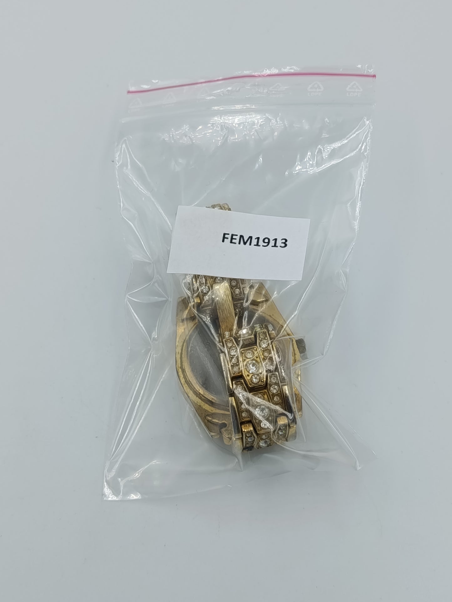 Black Pearl Damen Armbanduhr Goldfarben mit Strassbesatz Elegant