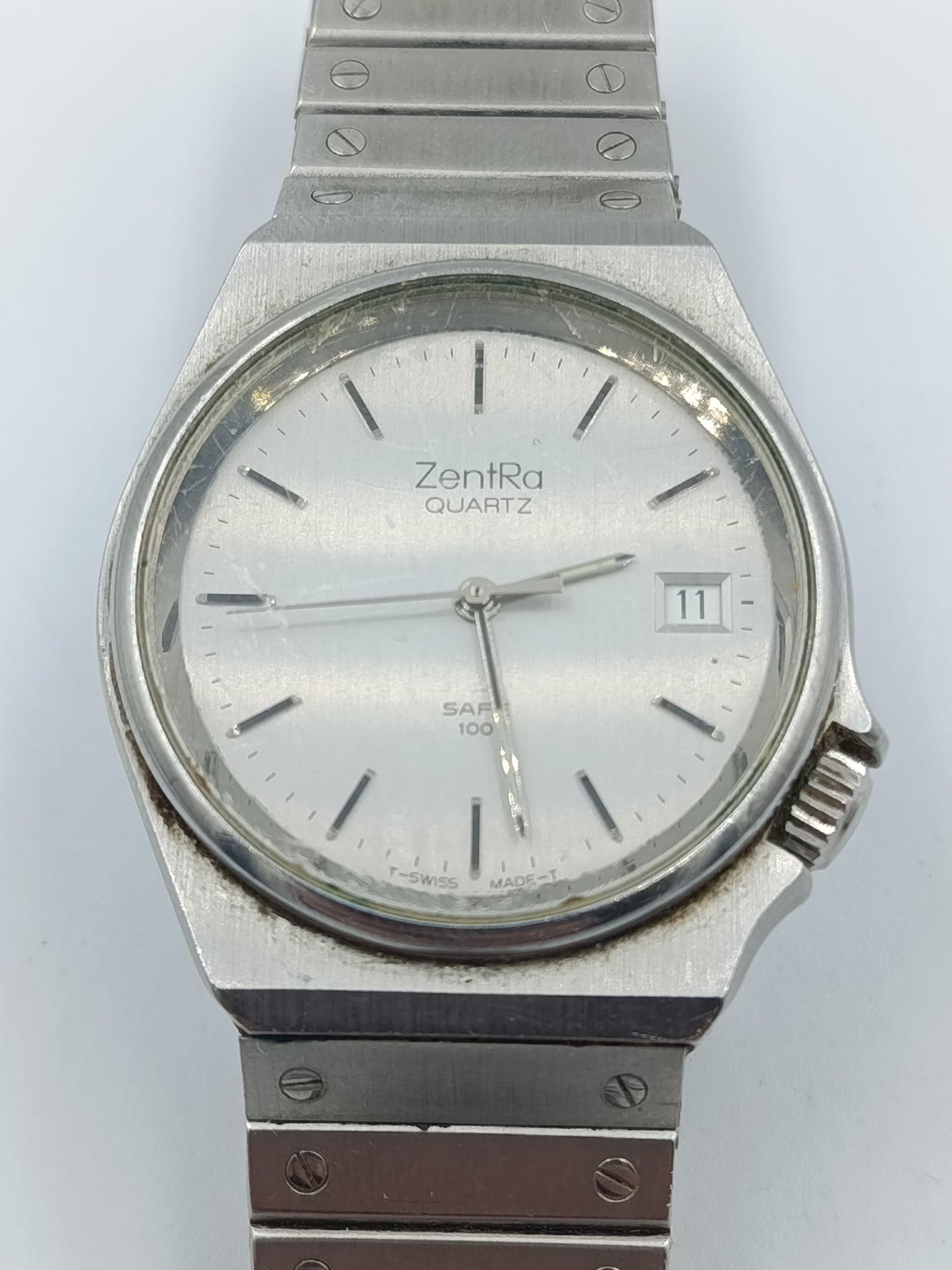 ZentRa Quarz Armbanduhr Edelstahl mit Datum Klassisch Zeitlos