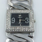 Pretty Quarz Armbanduhr Silberfarben mit Strassbesatz und Gliederarmband