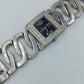 Pretty Quarz Armbanduhr Silberfarben mit Strassbesatz und Gliederarmband