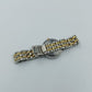 Damenuhr Bicolor Strass – Elegante Quartz Uhr mit schwarzem Blatt