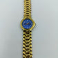 Elegante Geneva Uhr Goldfarben – Blaues Zifferblatt & Metall