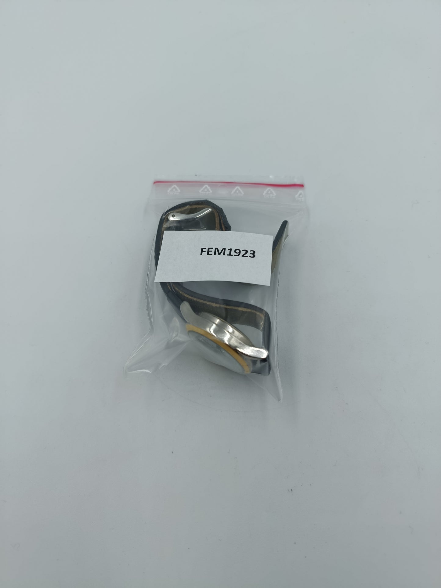 Fabiani Damenarmbanduhr mit Datumsanzeige Lederarmband und goldfarbener Lünette