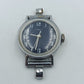 Timex Vintage Damen Armbanduhr Handaufzug blaues Zifferblatt Edelstahlboden