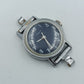 Timex Vintage Damen Armbanduhr Handaufzug blaues Zifferblatt Edelstahlboden