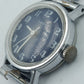 Timex Vintage Damen Armbanduhr Handaufzug blaues Zifferblatt Edelstahlboden