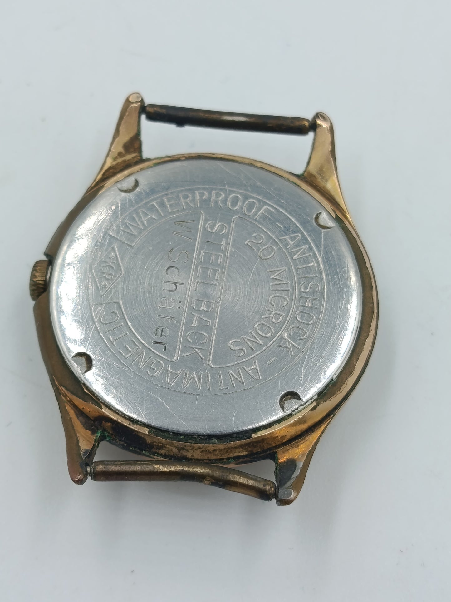 Vintage LFM 17 Rubis Damen Armbanduhr vergoldetes Gehäuse Antimagnetisch