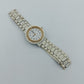Elegante Damen Armbanduhr mit weißem Metallband und römischen Ziffern Quartz