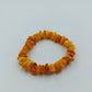 Wunderschönes Bernstein Armband elastisch in Honigfarben Naturstein