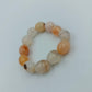 Perlen Armband elastisch: Dekorativ in Creme & Apricot