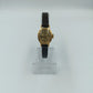 Klassische Timex Damen Armbanduhr in Goldoptik mit braunem Lederarmband