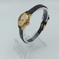 Klassische Timex Damen Armbanduhr in Goldoptik mit braunem Lederarmband