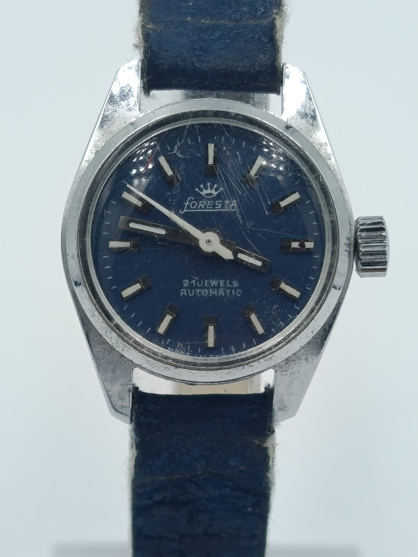 Klassische Forest Damen Armbanduhr Automatic mit blauem Zifferblatt