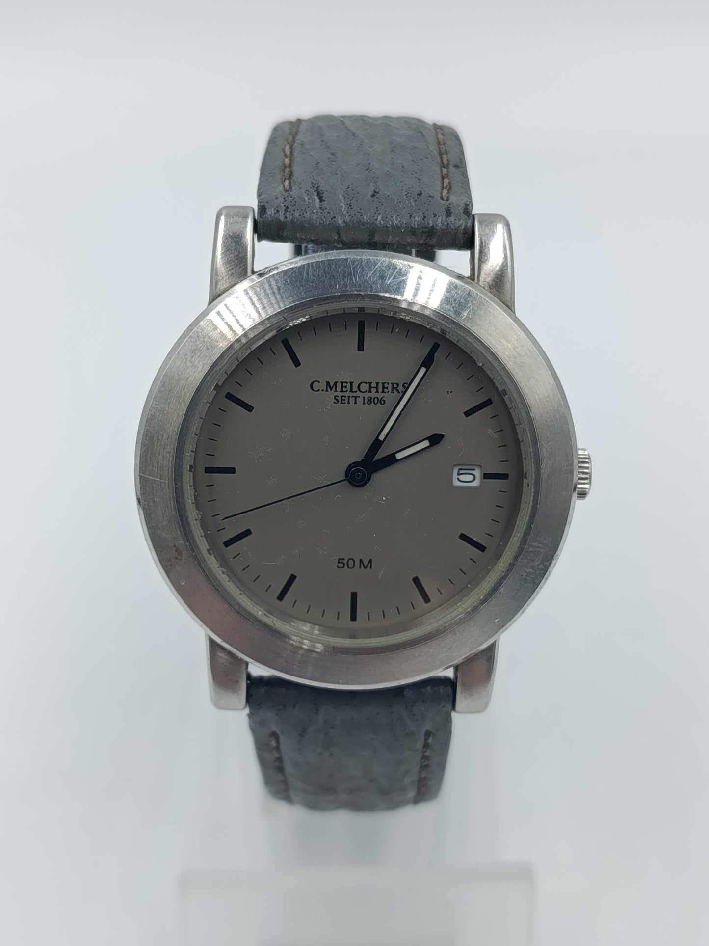 C Melchers Seit 1806 Herren Armbanduhr mit Datumsanzeige und 50M Angabe