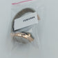 Elegante Damen Armbanduhr in Roségold Optik mit grauem Lederarmband