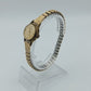 Klassische  Bergana Damen Armbanduhr in Goldoptik mit elastischem Metallarmband