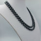 Elegante Lange Hämatit Perlenkette in Dunkelgrau mit edlem Glanz