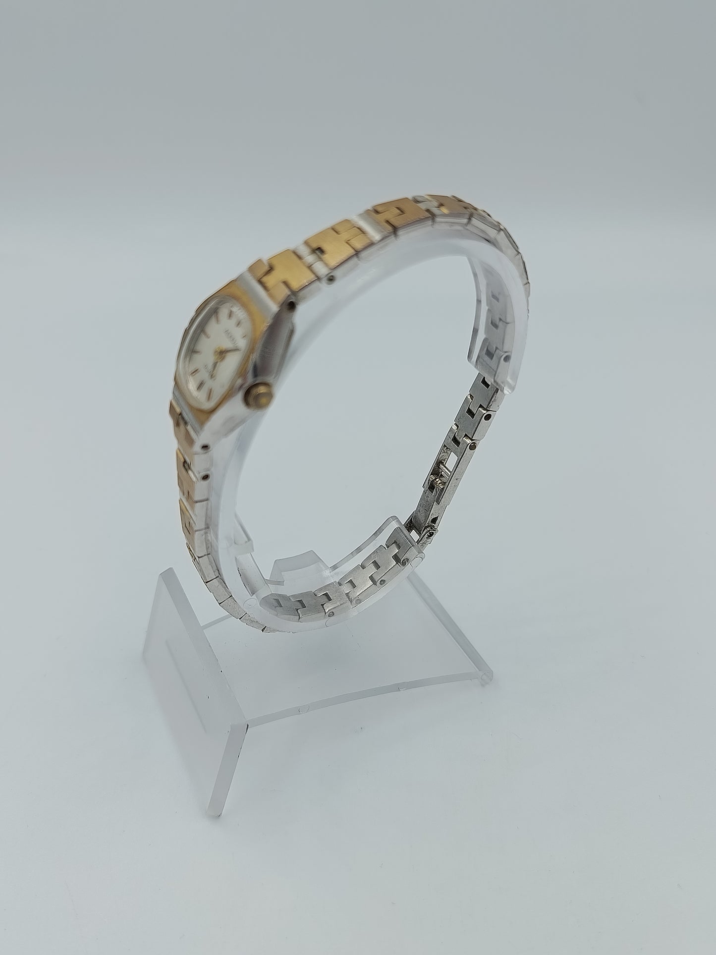 Adora Damen Armbanduhr in Bicolor Optik mit Metallarmband