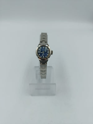 Moritz Ancre Vintage Damen Armbanduhr mit blauem Zifferblatt