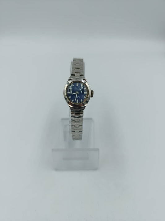 Moritz Ancre Vintage Damen Armbanduhr mit blauem Zifferblatt
