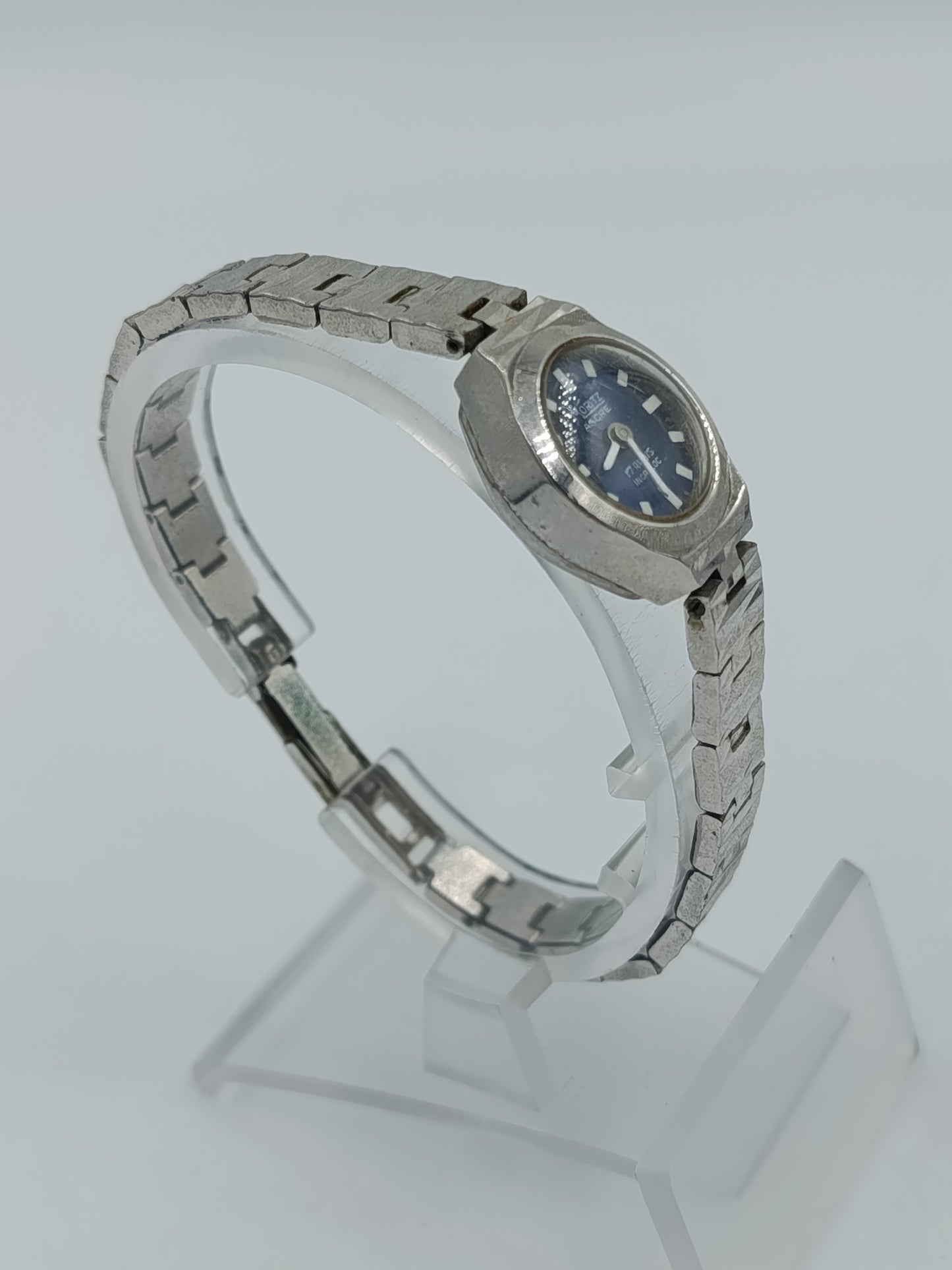 Moritz Ancre Vintage Damen Armbanduhr mit blauem Zifferblatt