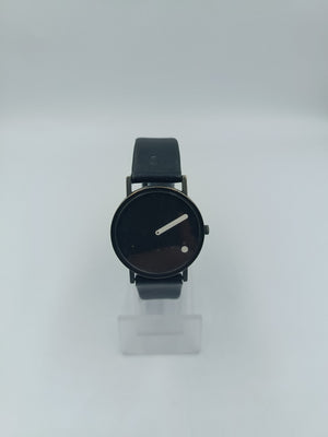 Minimalistische Damen Armbanduhr in Schwarz mit modernem Design